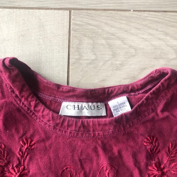 Chaus sport large cotton pink short sleeve top - Picture 4 of 5